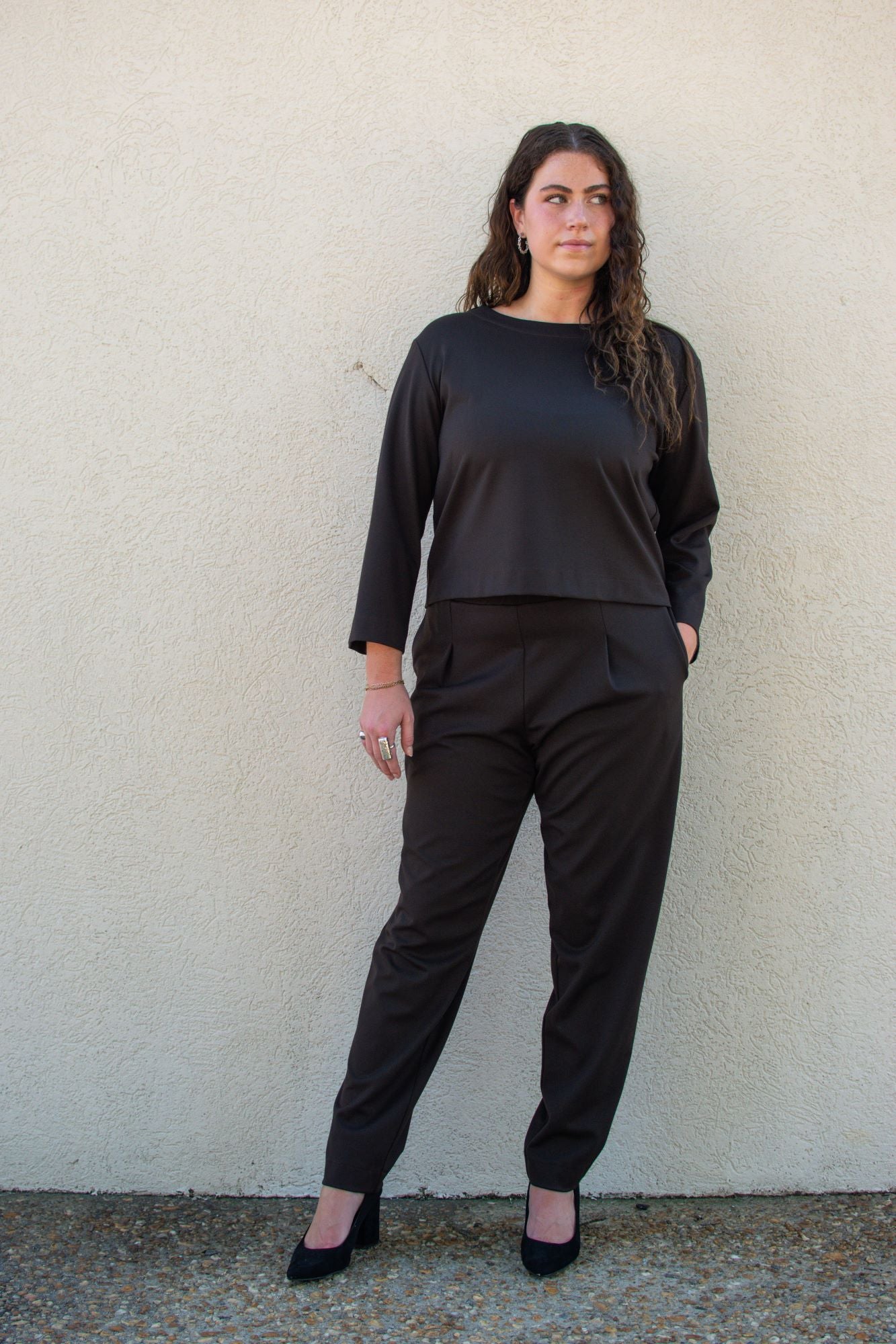 Alexis | Dark Brown Full Length Pant