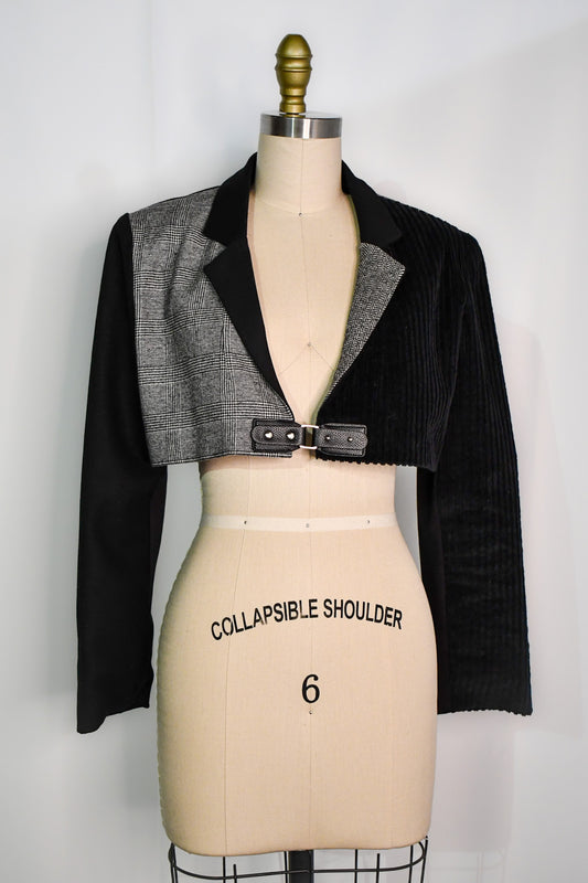 Olivia | One-of-a-kind Cropped Patchwork Blazer