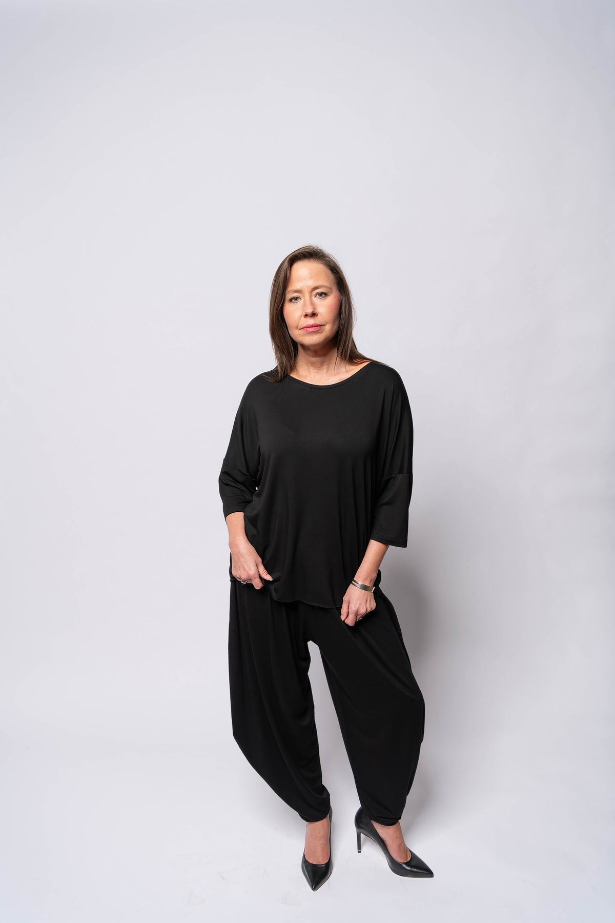Hampton | 3/4 Sleeve Oversized O-shape Top