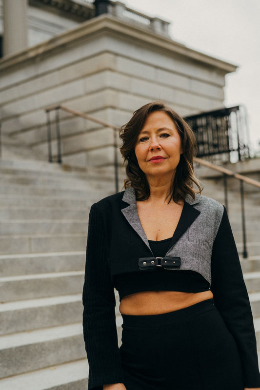 Ornella | One-of-a-kind Cropped Patchwork Blazer