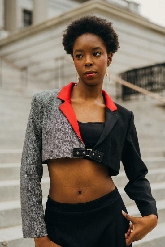 Olive | Cropped Blazer