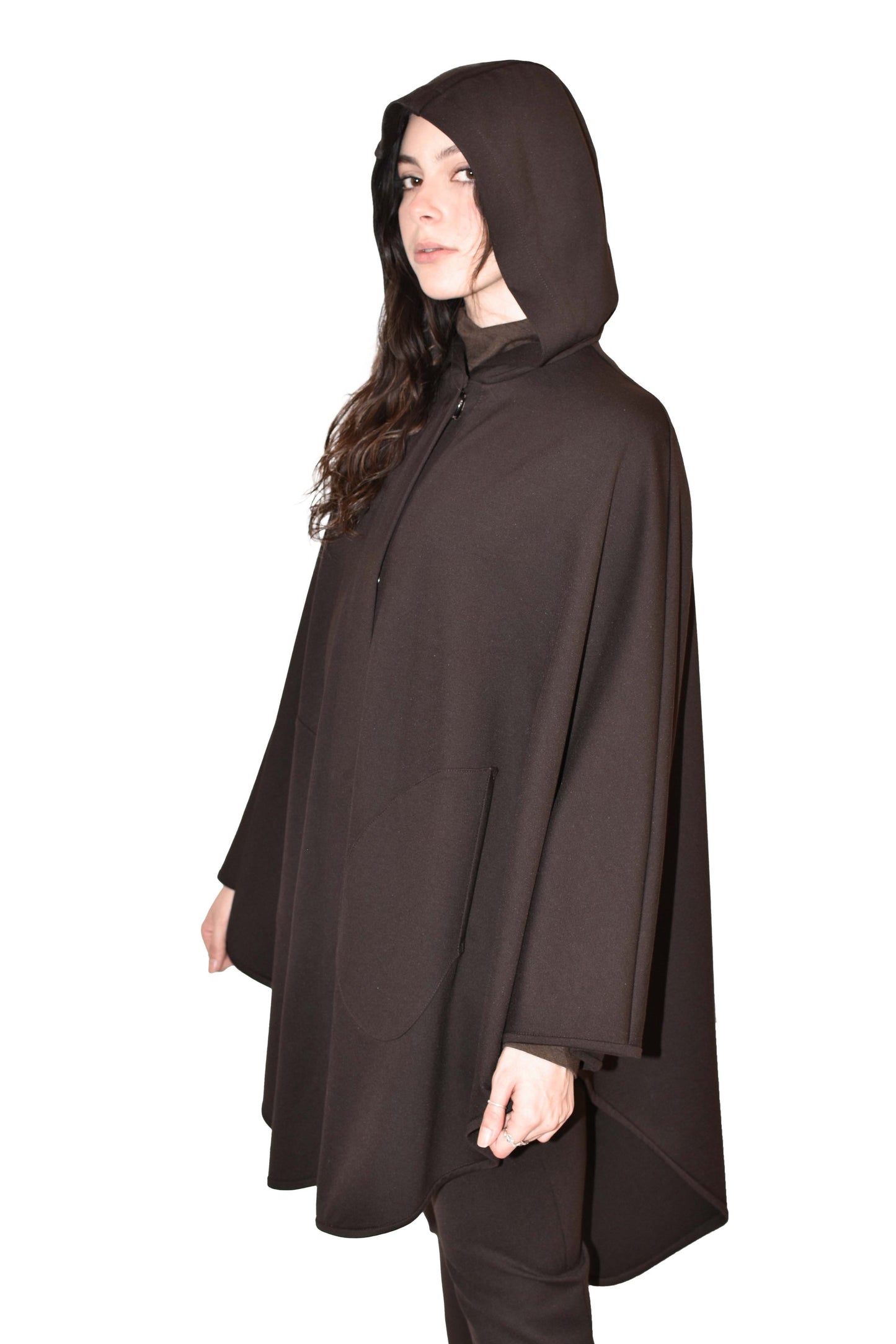 Charly | Brown Jersey Cape