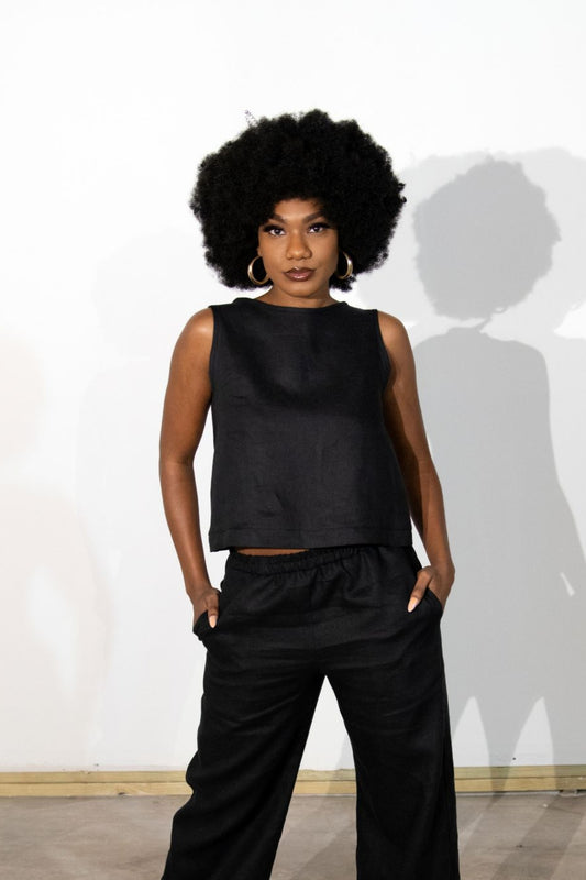 The Melena | Linen Sleeveless Top