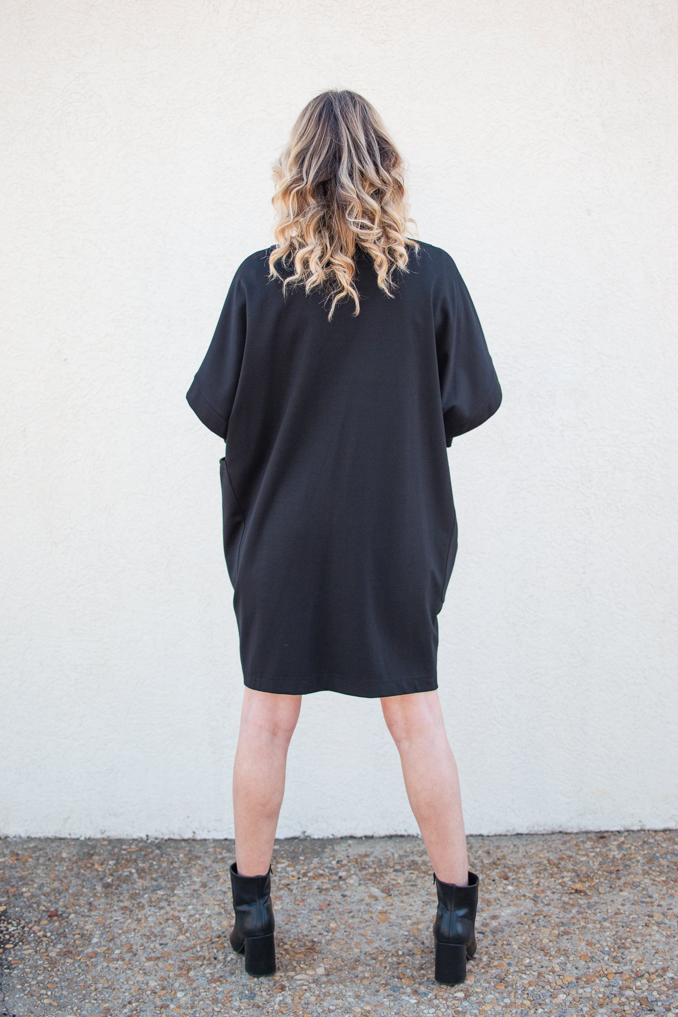 Kay | Black Ponte Unisex Kimono Coat