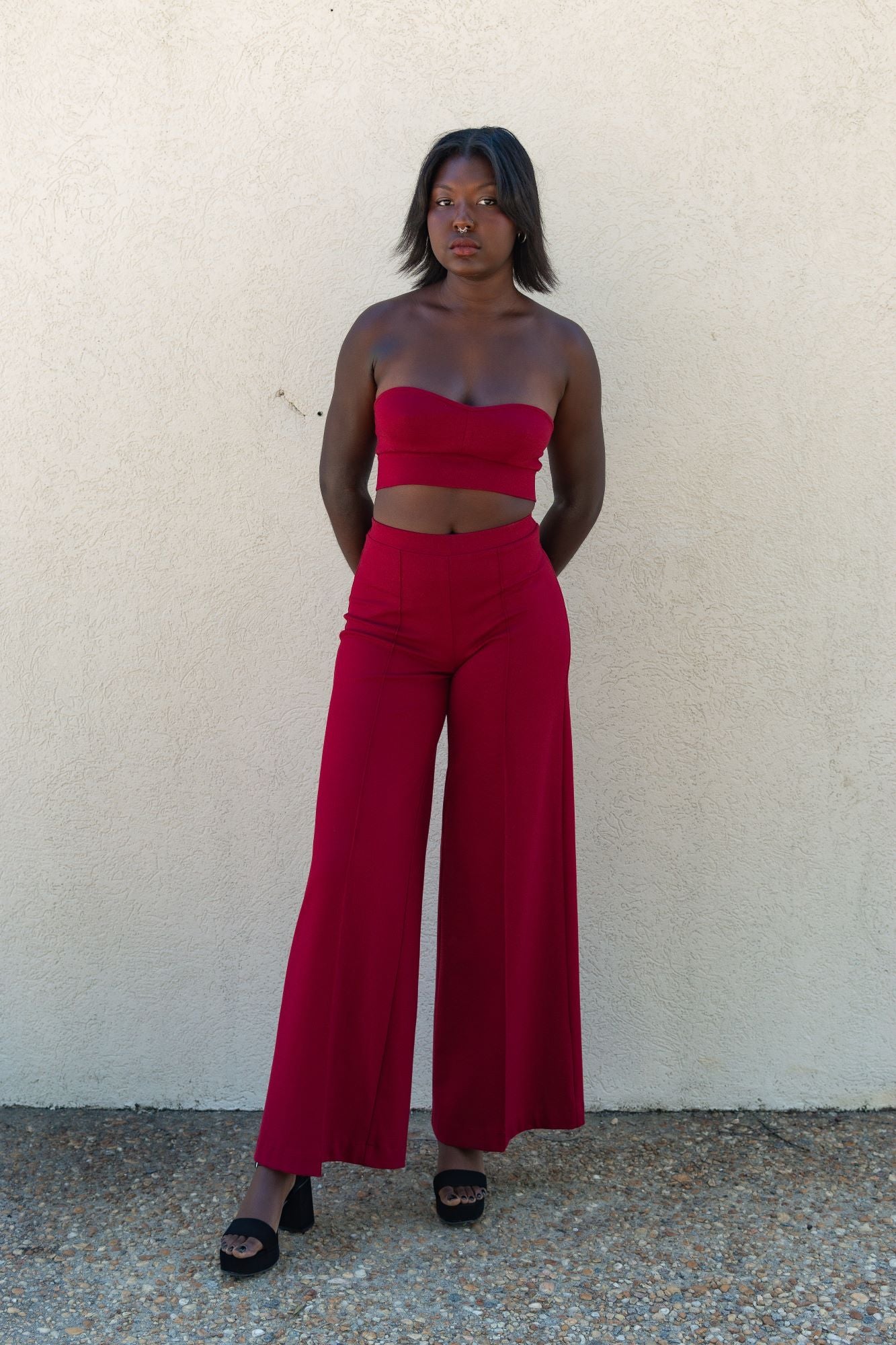 Morgan I Ruby Tall Ponte Wide Leg Pants Anton Maxine