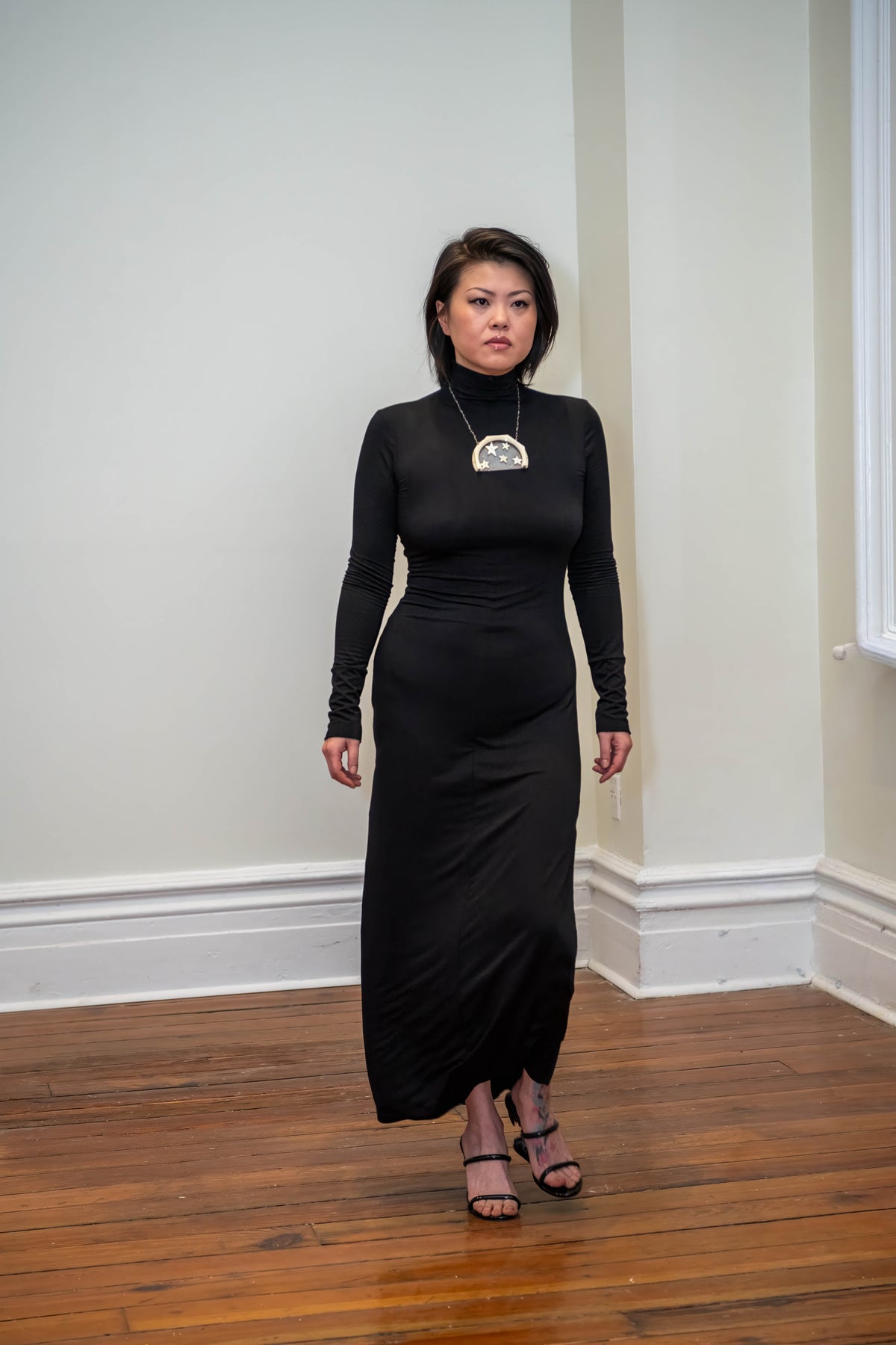 Madeleine | Long-Sleeve Turtleneck Maxi Dress