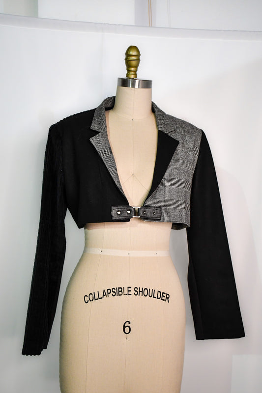 Ornella | One-of-a-kind Cropped Patchwork Blazer