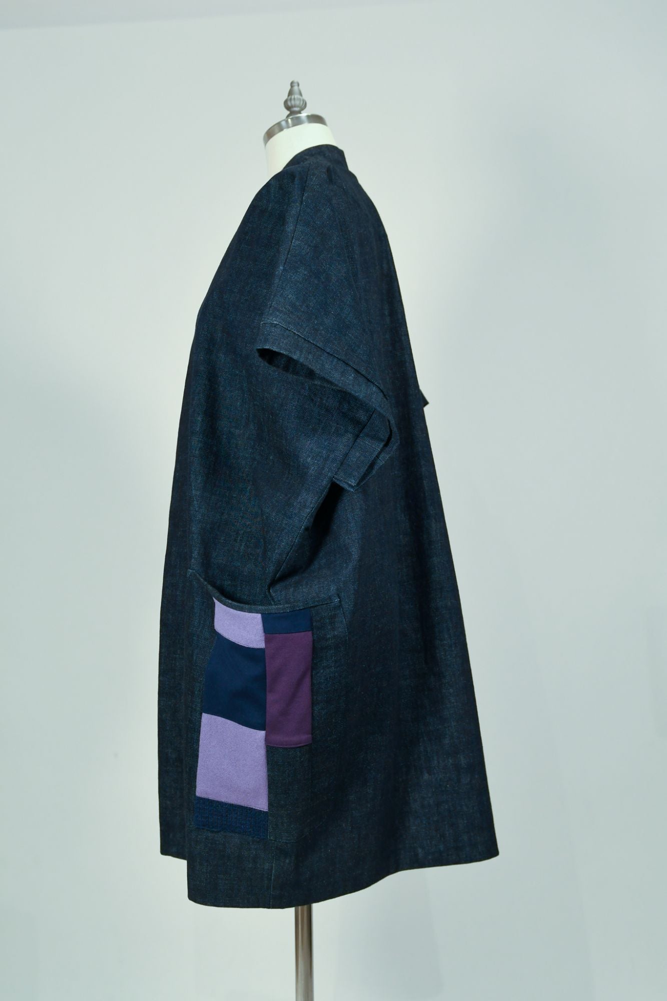 Lilac Crossing | One-of-a-kind Denim Patchwork Kimono Coat