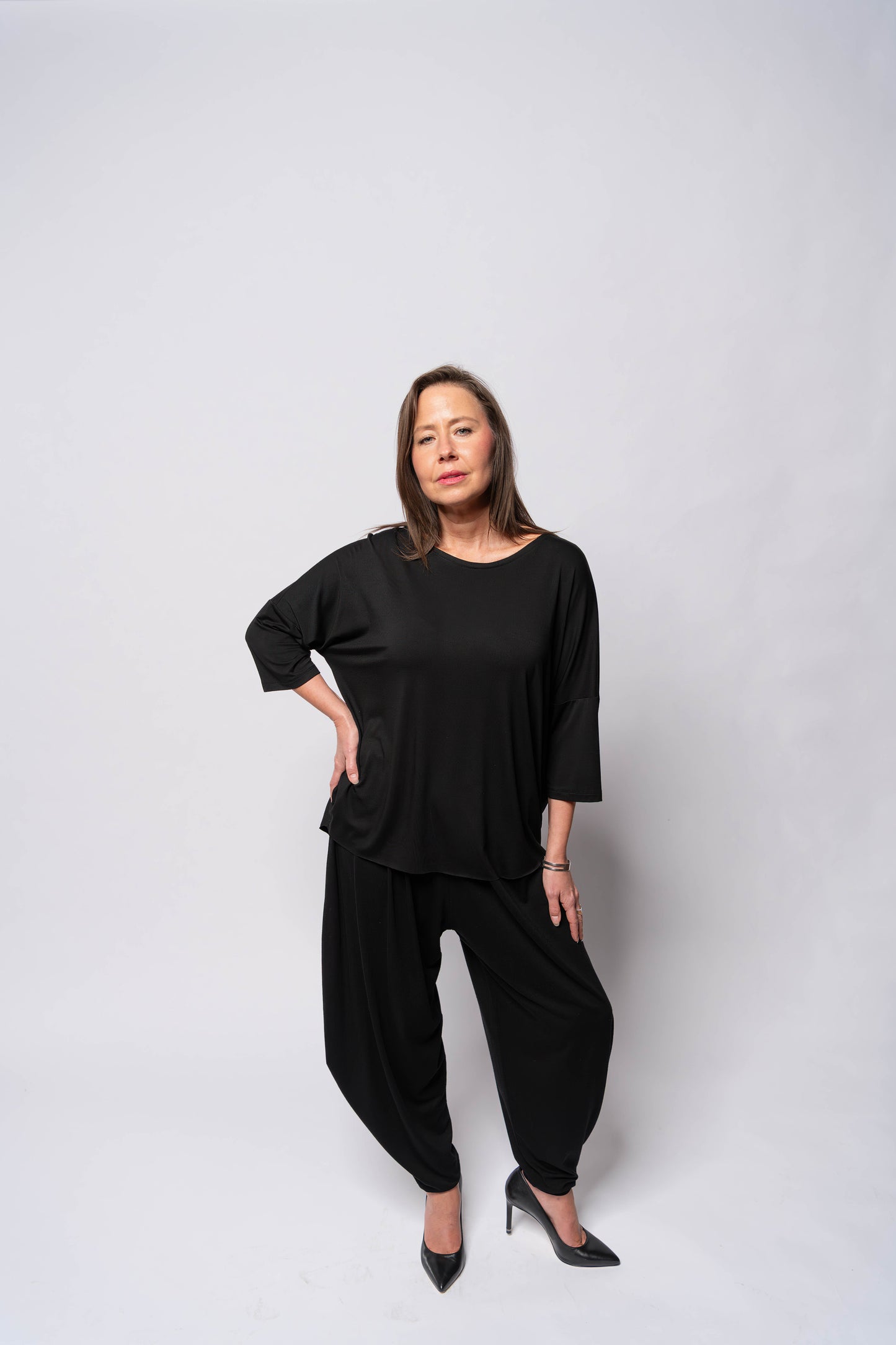 Hampton | 3/4 Sleeve Oversized O-shape Top