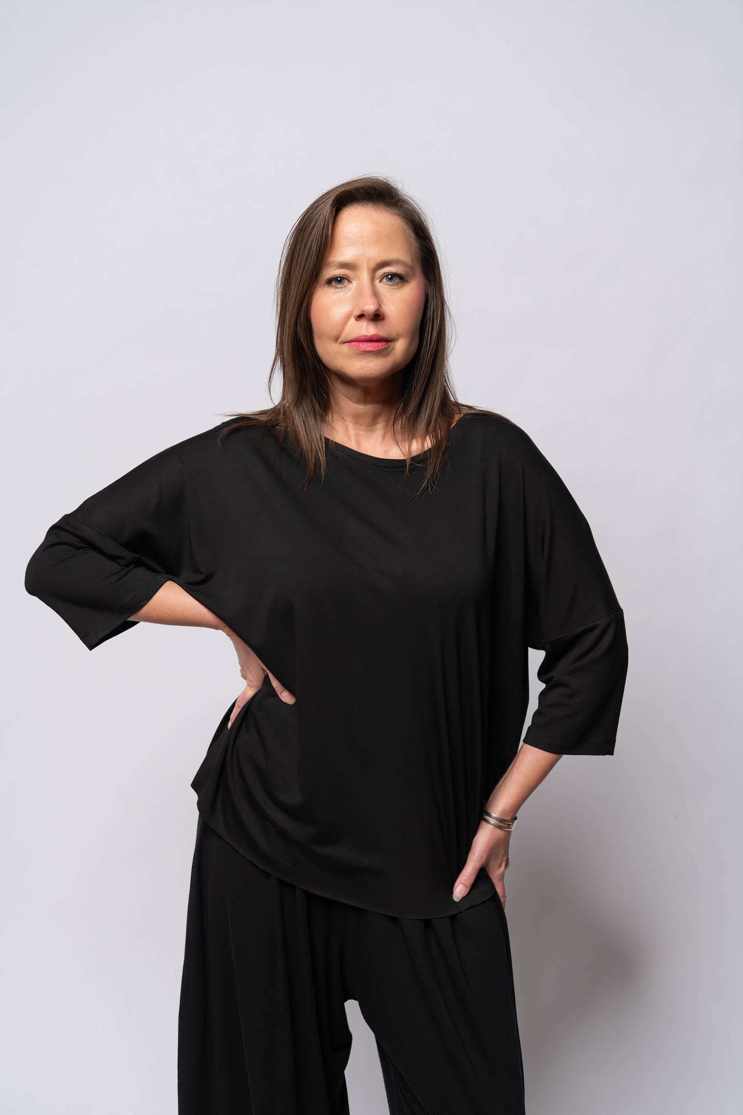 Hampton | 3/4 Sleeve Oversized O-shape Top