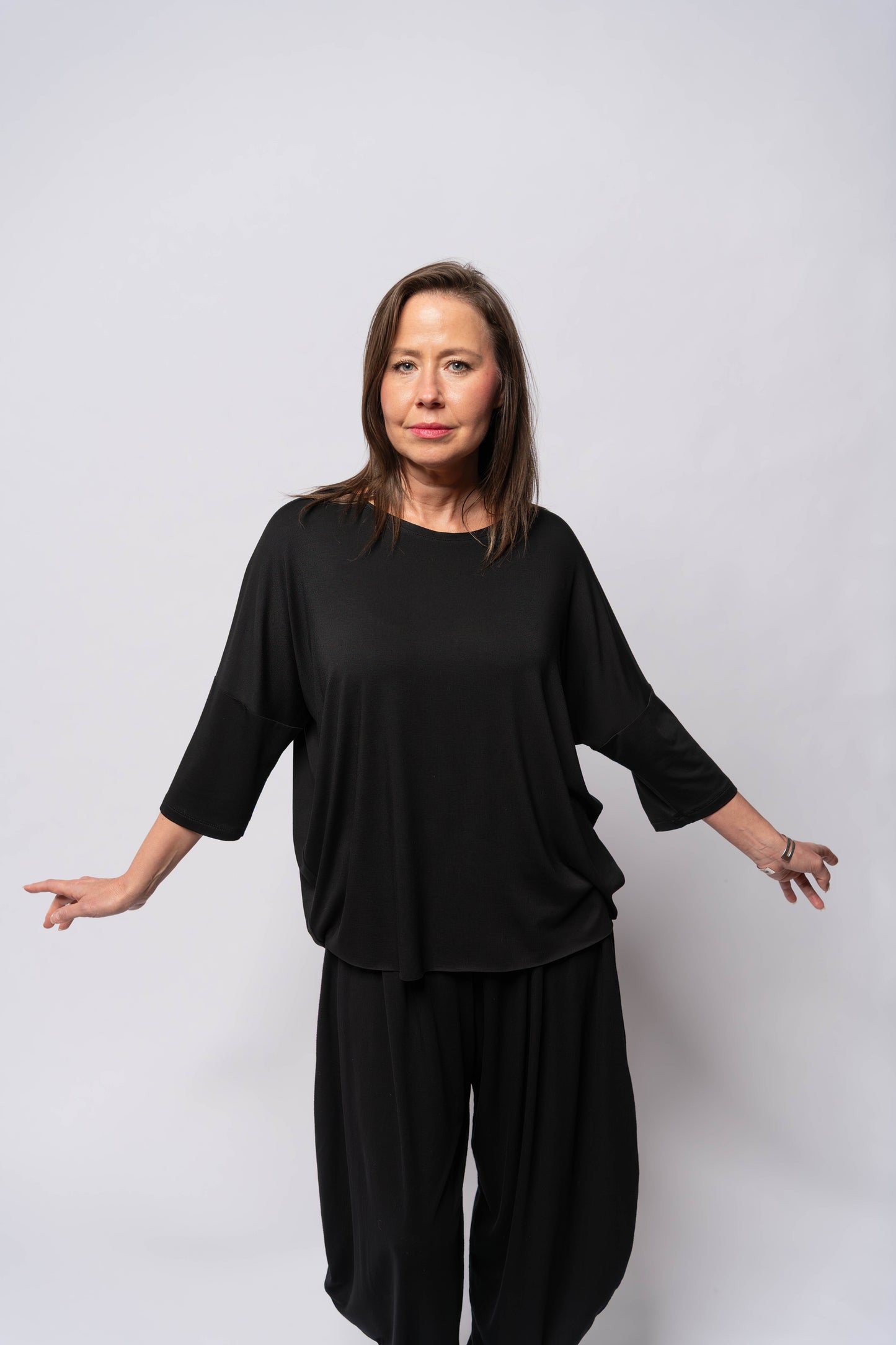 Hampton | 3/4 Sleeve Oversized O-shape Top