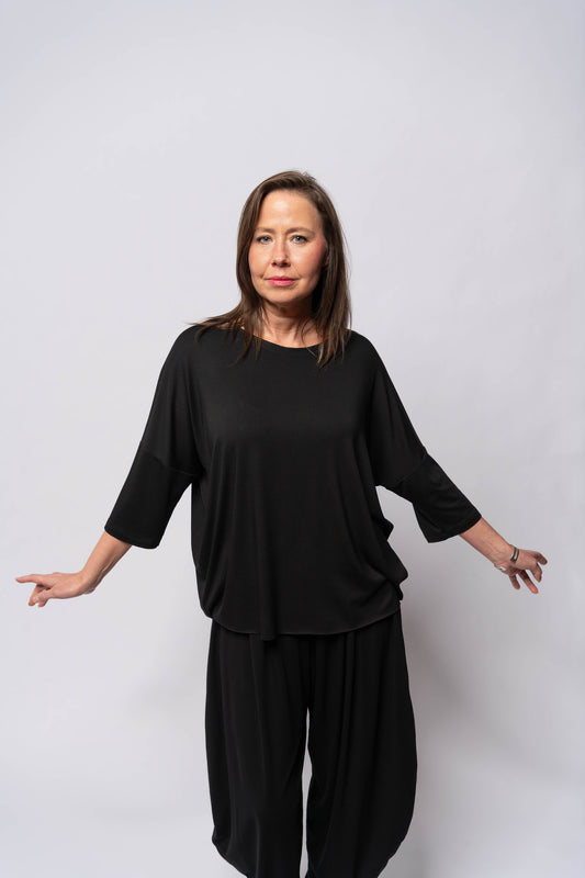 Hampton | 3/4 Sleeve Oversized O-shape Top