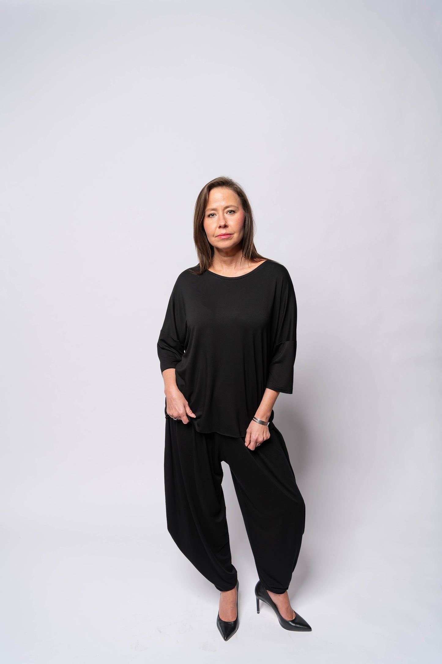 Hampton | 3/4 Sleeve Oversized O-shape Top