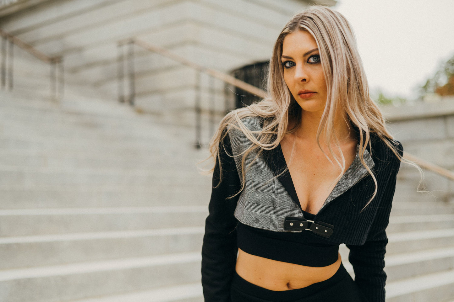 Olivia | One-of-a-kind Cropped Patchwork Blazer