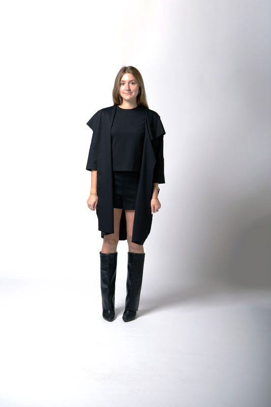 Kate | Black Ponte Coat