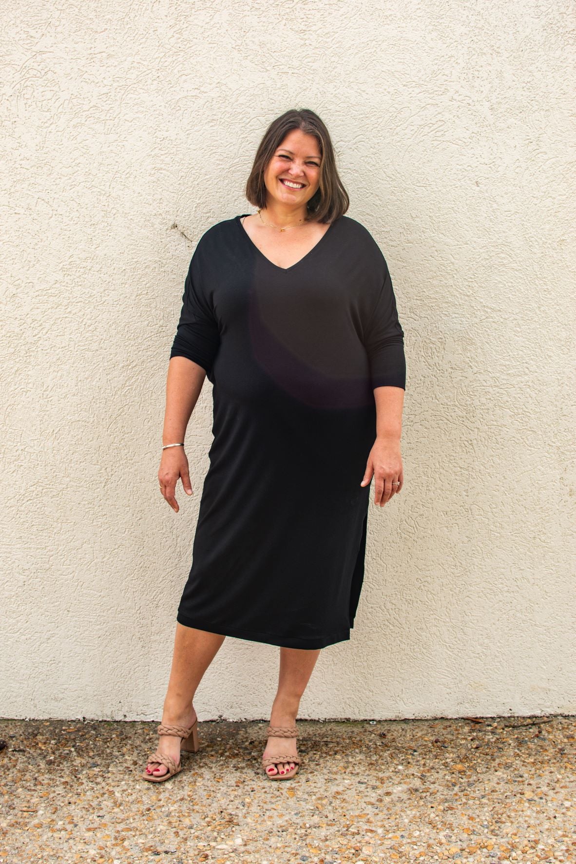 Ivy Marie | Black Dolman Sleeve Dress