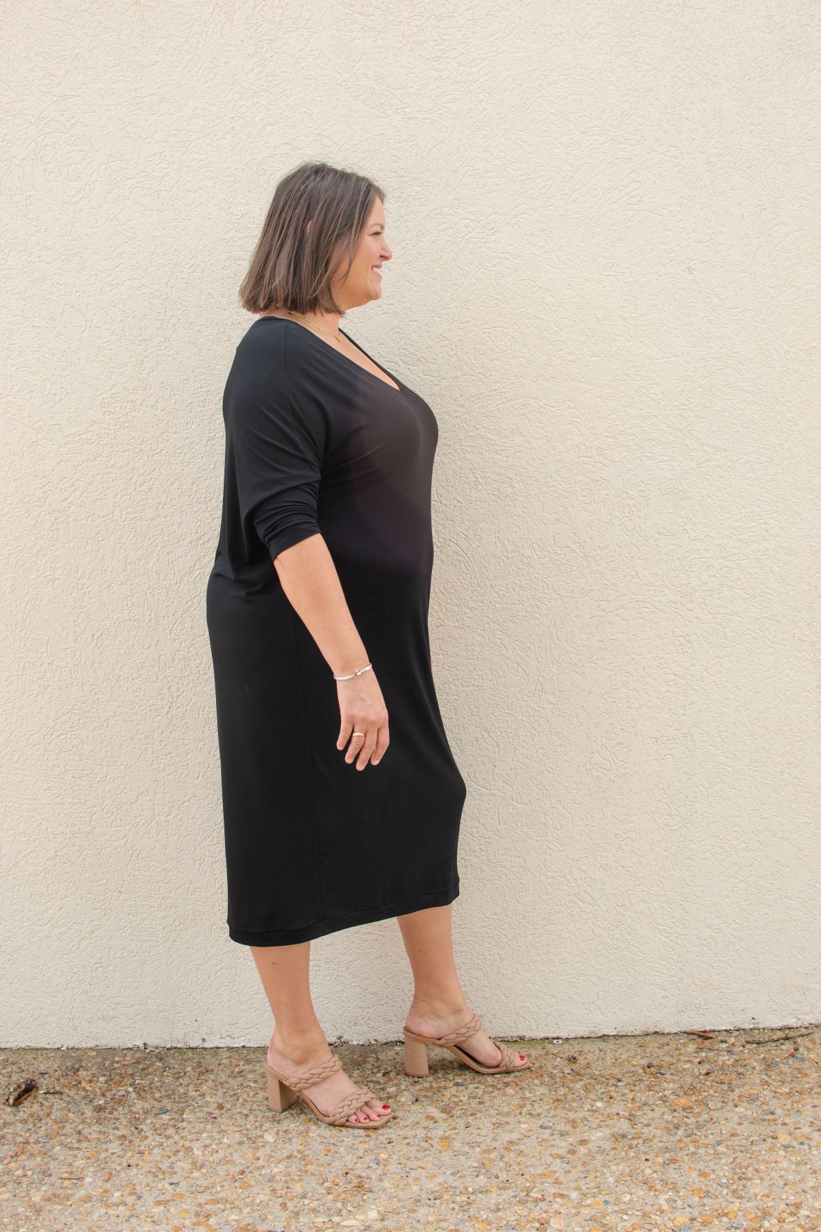 Ivy Marie | Black Jersey Dolman Sleeve Dress Ivy Marie | Black Jersey Dolman Sleeve Dress