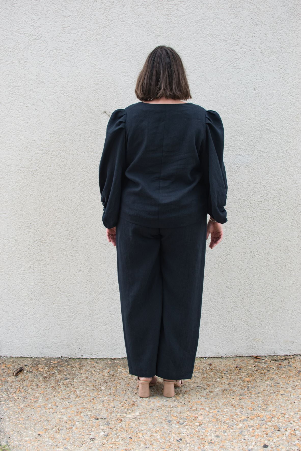 Paula | Black Wide Leg Linen Pants