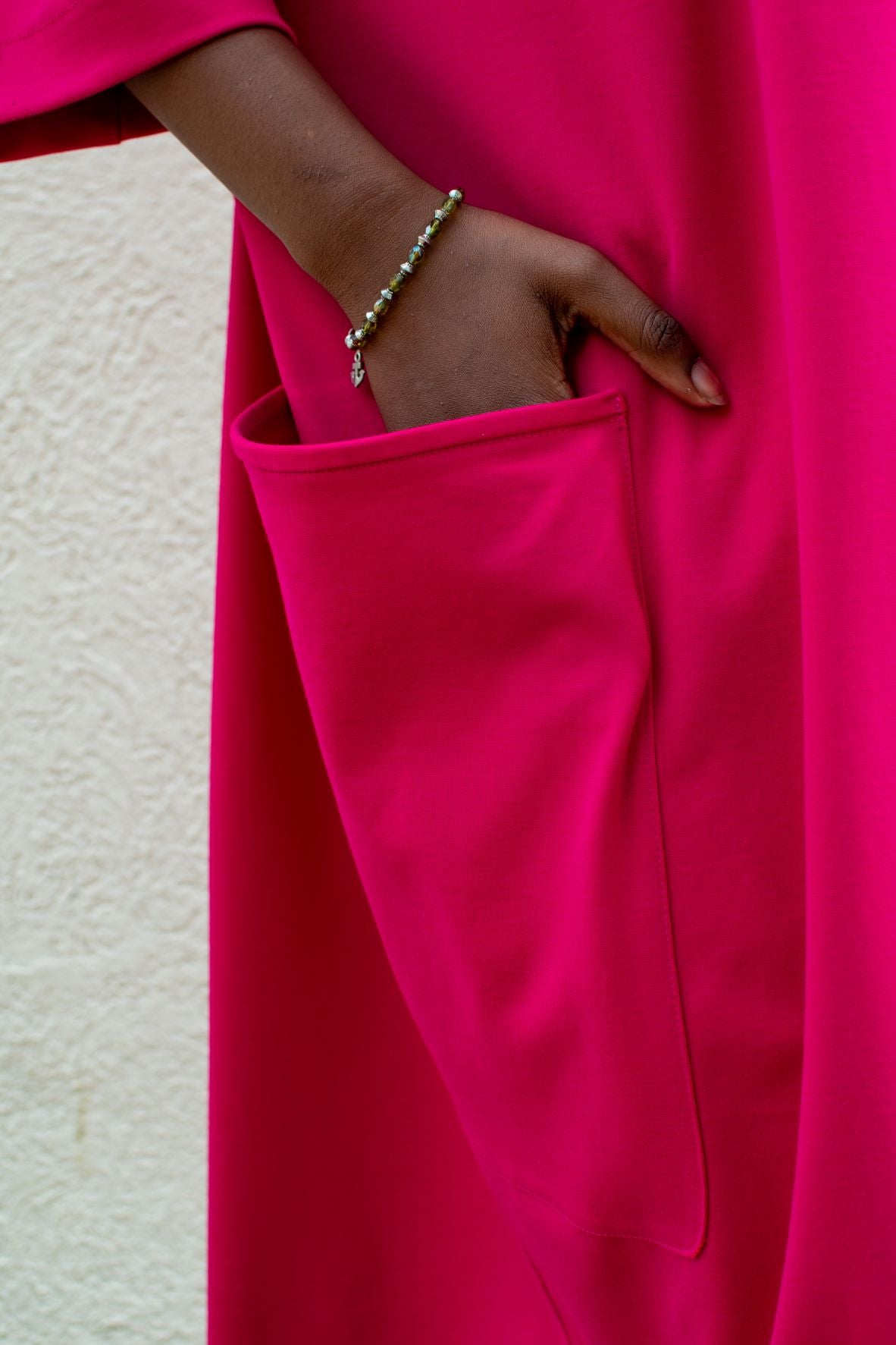 Kate | Fuchsia 3/4 Sleeve Coat