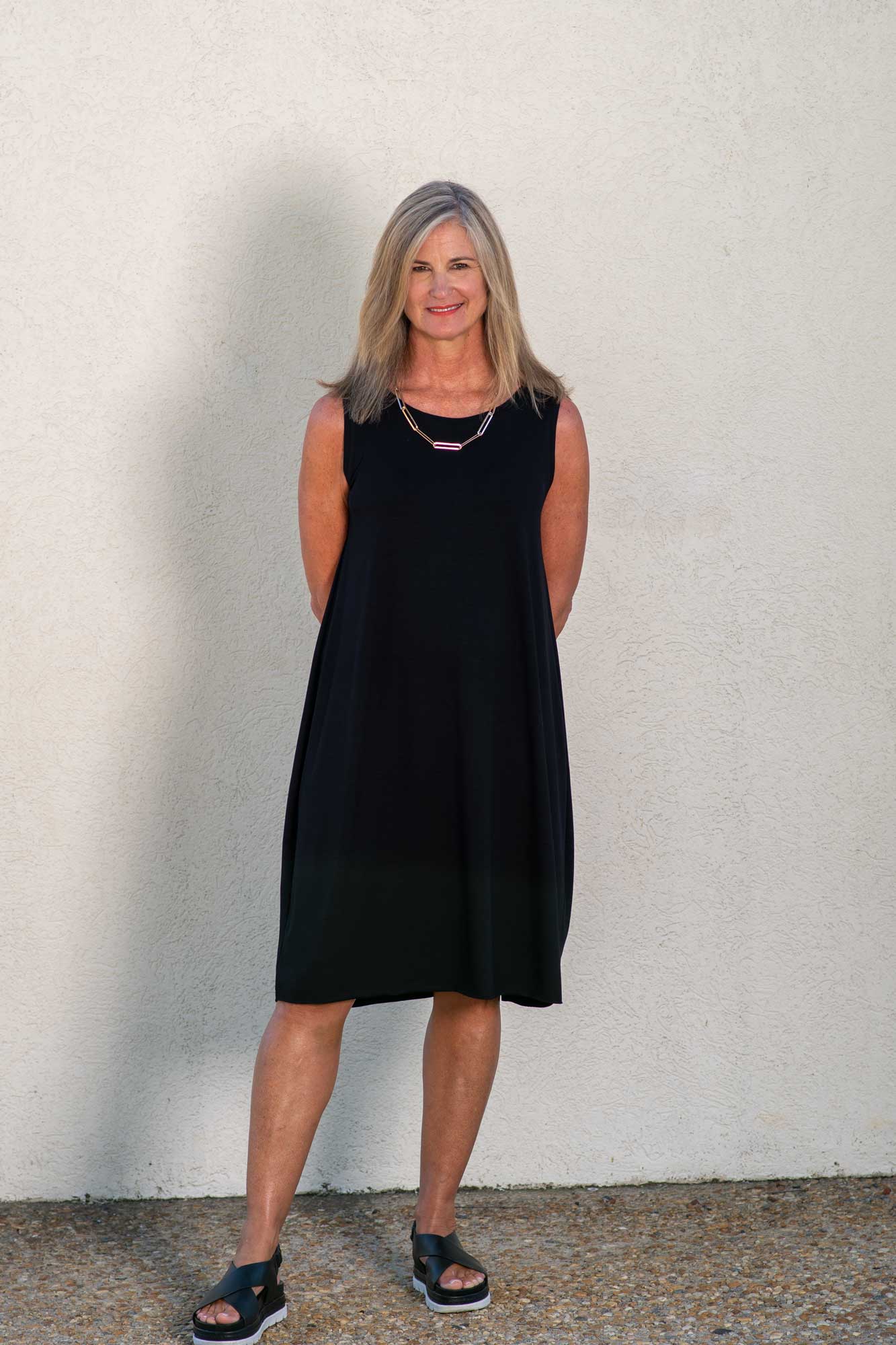 Black jersey cheap tank dress