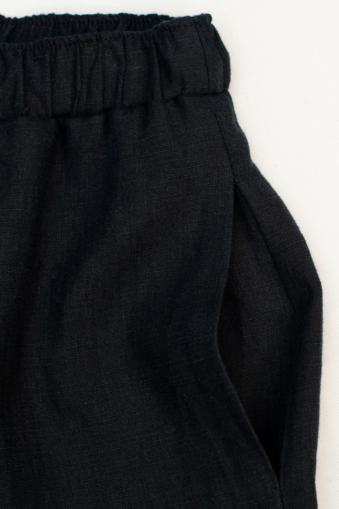 Paula | Black Wide Leg Linen Pants