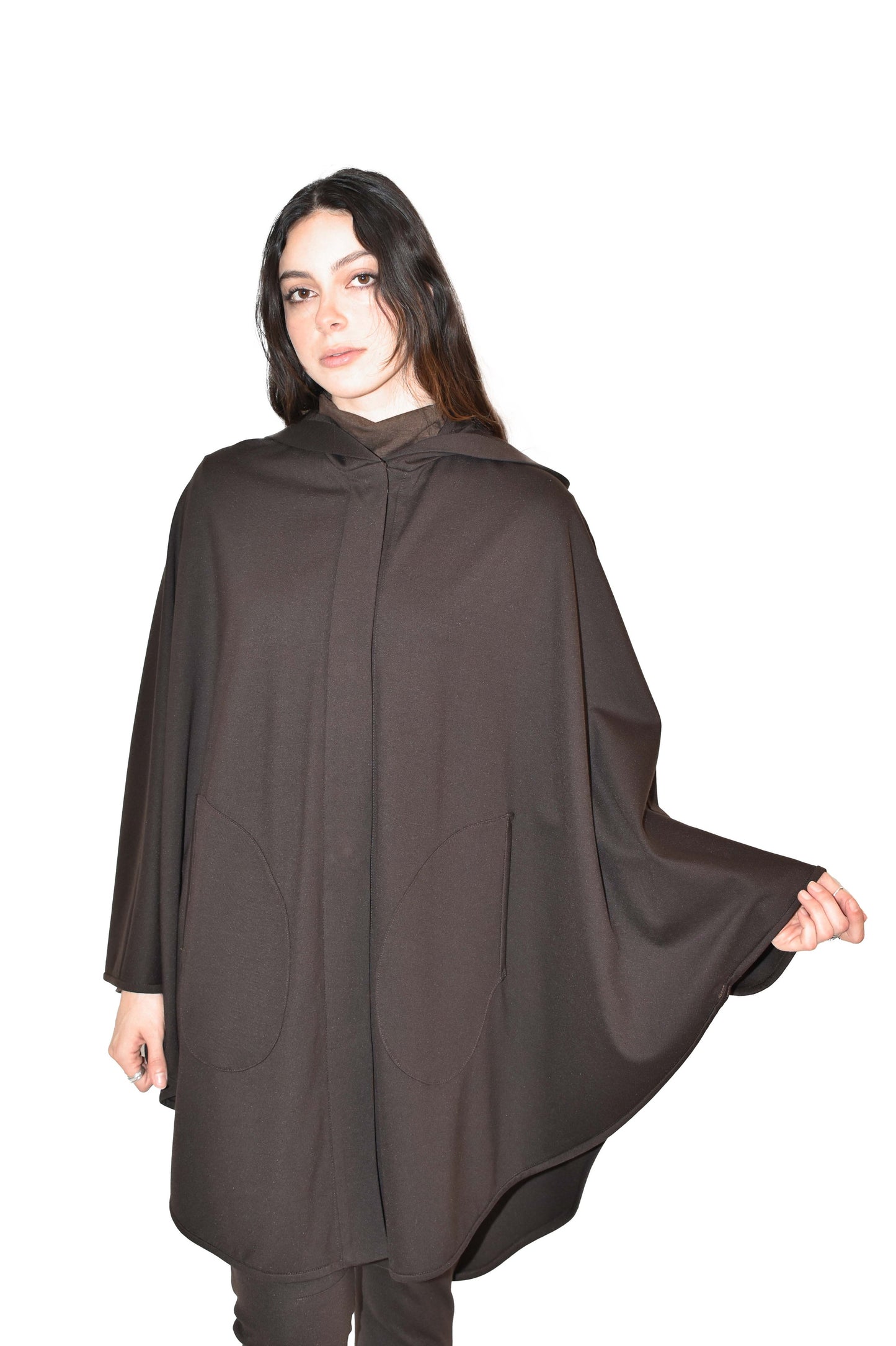 Charly | Brown Jersey Cape