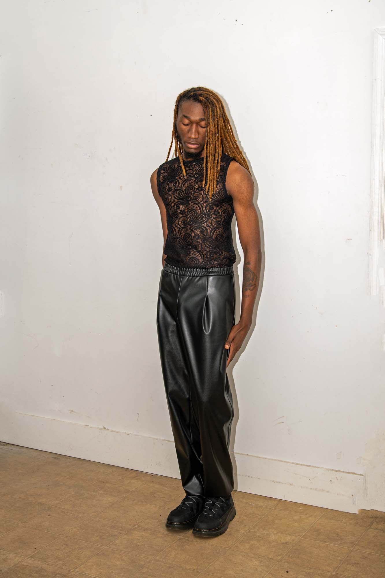 Anthony | Black Leather Pants